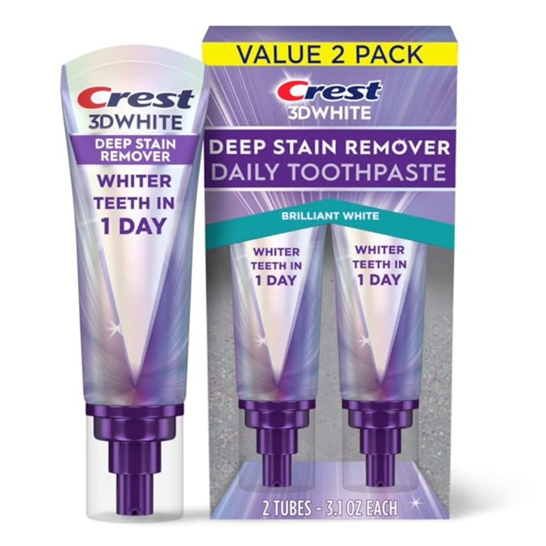 2-Pack 3.1-Oz Crest 3DWhite Brilliance Deep Stain Remover Toothpaste