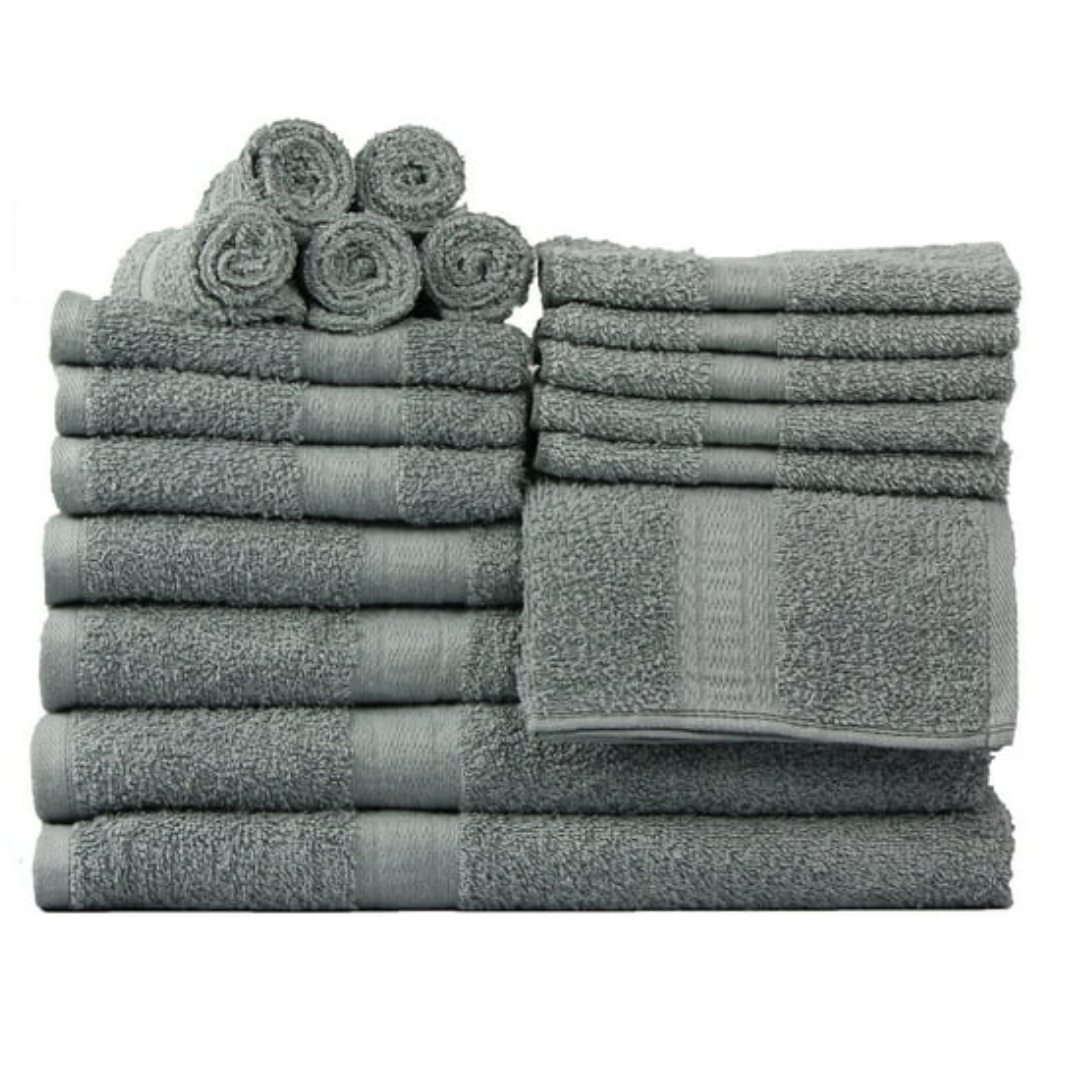 18-Piece Mainstays 100% Cotton Towel Set (3 Colors)