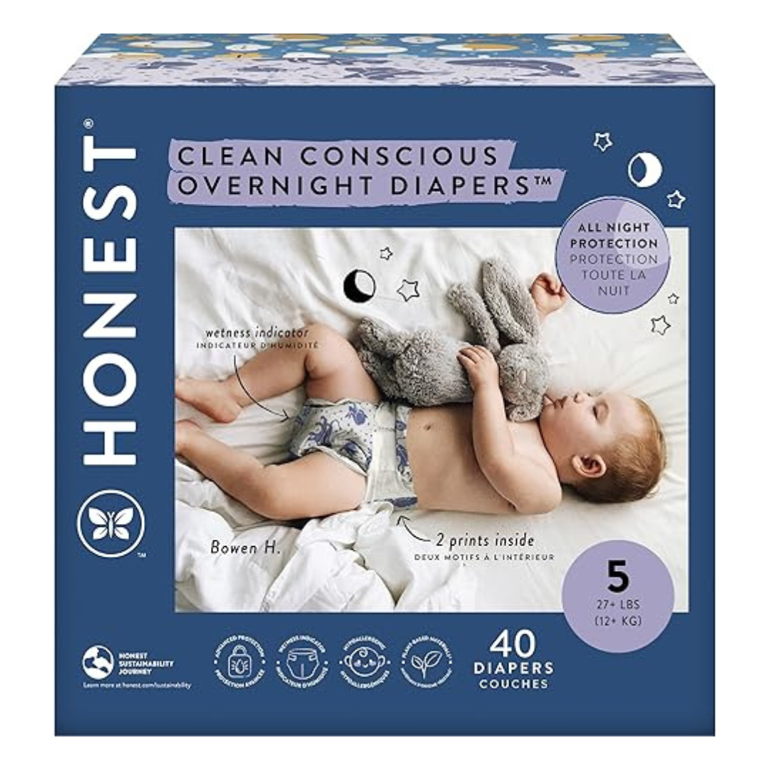 40-Count The Honest Company Clean Conscious Overnight Diapers