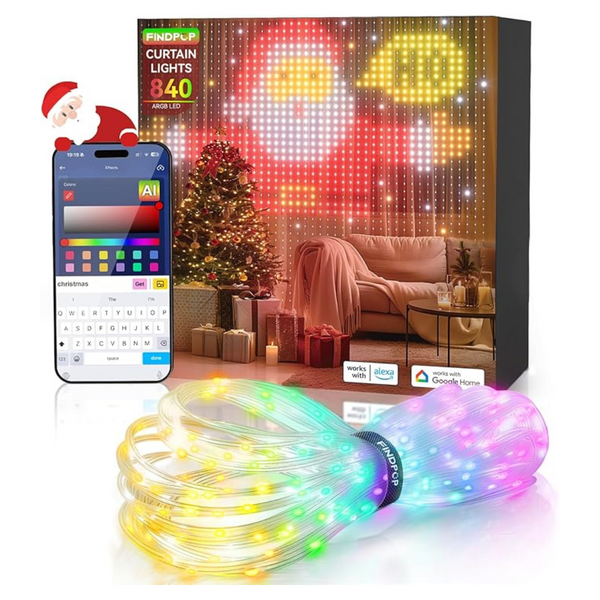 Findpop 840 LEDs AI Smart Color Changing Lights (6.6ft x 3.4ft)