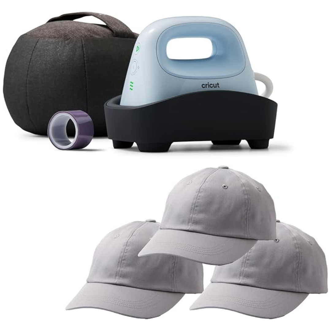Cricut Hat Press Heat Press Machine With 3 Baseball Hat Blanks