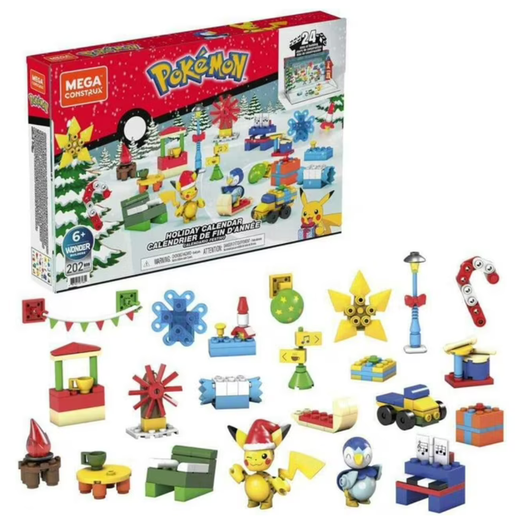 202-Piece MEGA Pokemon Holiday Calendar Building Toys Set