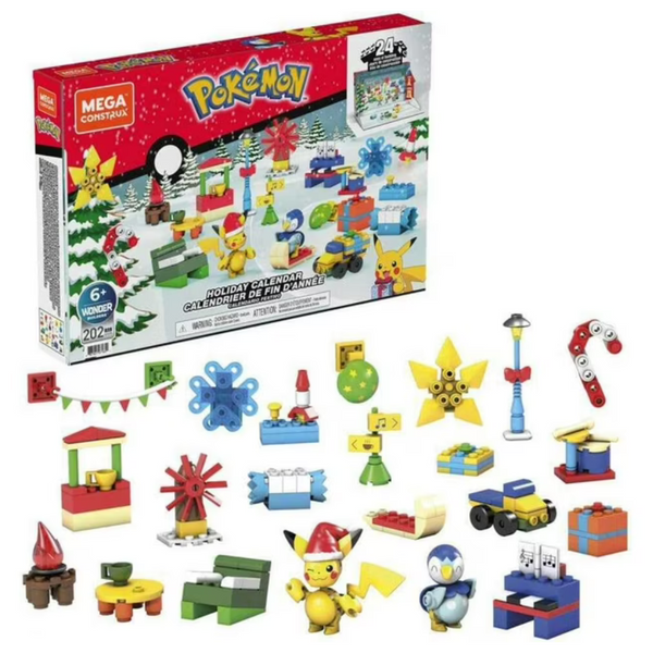 202-Piece MEGA Pokemon Holiday Calendar Building Toys Set