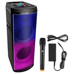 Pyle Portable Bluetooth PA Speaker 600W Dual 12" BT Karaoke Audio System
