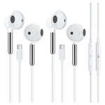 2-Pack USB C Headphones Wired Type C With Mic