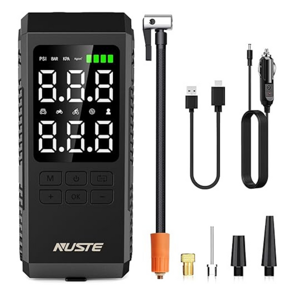 150PSI Car Tire Inflator Portable Air Compressor Pump W/ LED Light