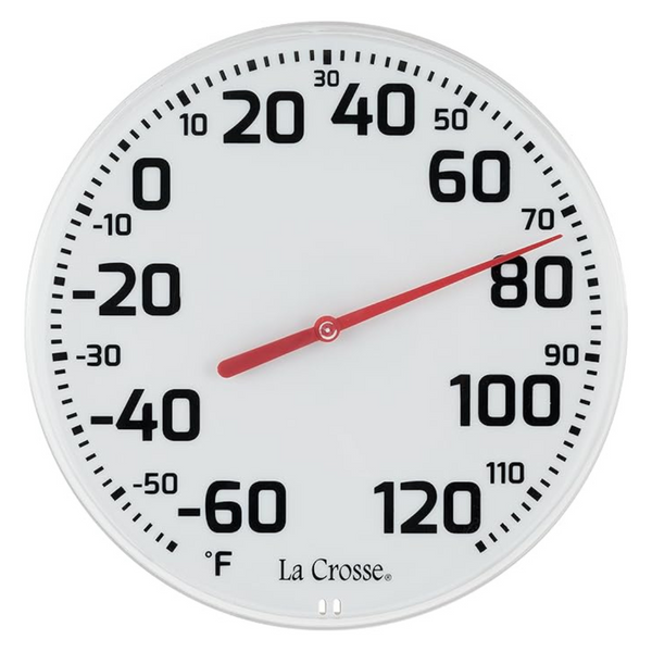 La Crosse 8" Round Analog Dial Thermometer (104-1522)