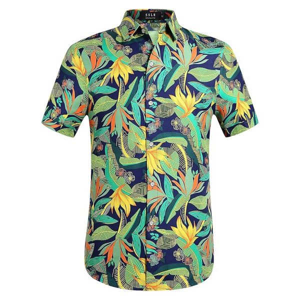Men's Short Sleeve Button Down Casual Hawaiian Shirts