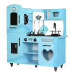 Kids Toy Kitchen Playset With Lights And Sounds (Blue)