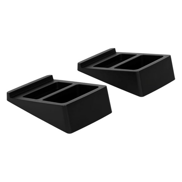 Pair Of Monoprice Tilted Desktop Speaker Stands For Medium Sized Speakers