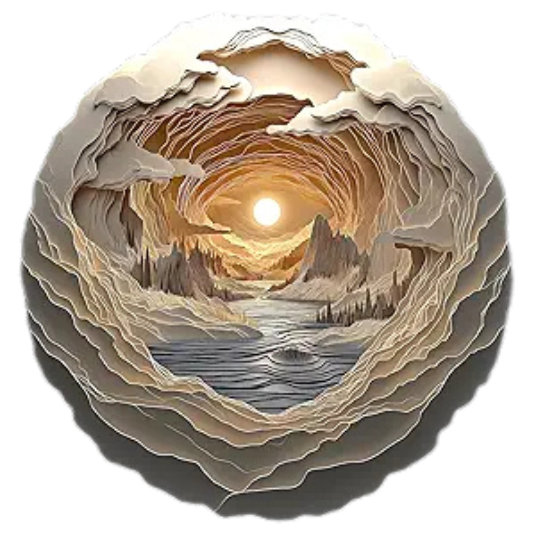 500-Piece Cave Dawn 3D Visual Art Puzzle