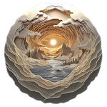 500-Piece Cave Dawn 3D Visual Art Puzzle