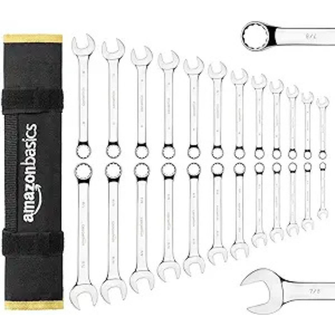 24-Piece Amazon Basics Nylon Combination Metric And SAE Wrench Set