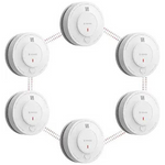 6-Pack X-Sense Wireless Interconnected Battery Powered Fire Alarm