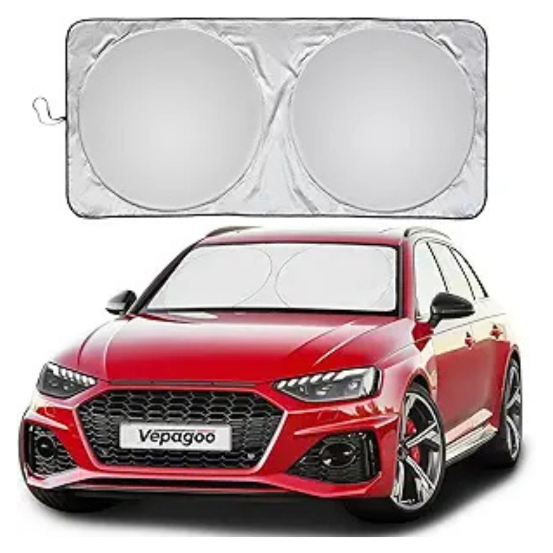 Foldable 64" x 32" Car Windshield Sunshade