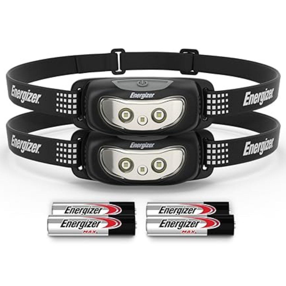 2-Pack Energizer 100-Lumen LED Headlamp Flashlights