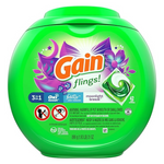 4 Tubs Bottles Of Gain flings! Liquid Laundry Detergent Pacs, Moonlight Breeze, 42 Count