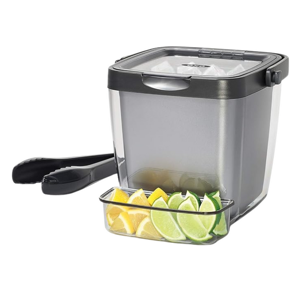 OXO Good Grips Double Wall Ice Bucket With Tongs And Garnish Tray