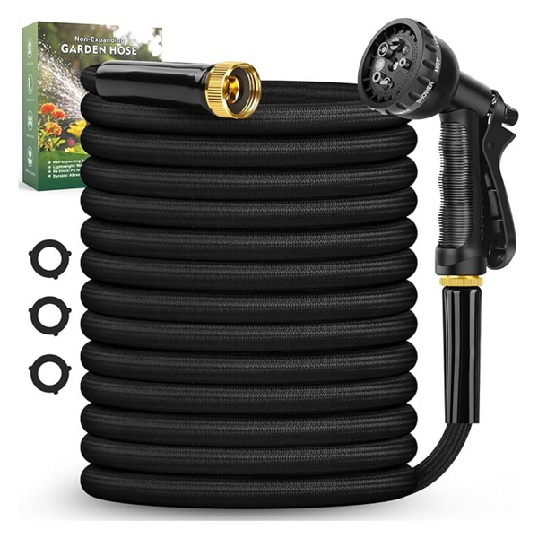 100ft Lightweight Garden Hose With 8 Function Nozzle