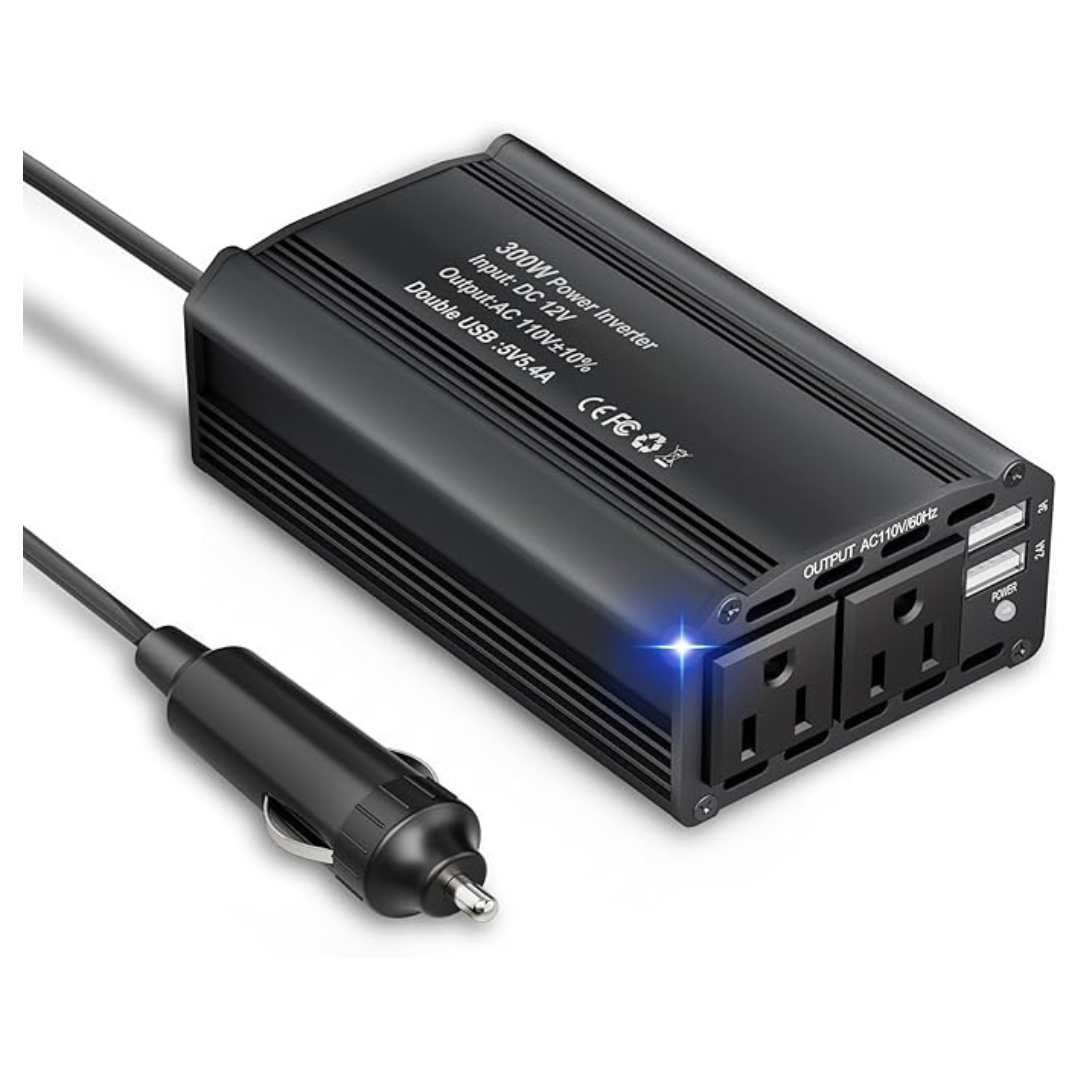 300W Power Inverter 12V DC To 110V AC Car Plug Adapter