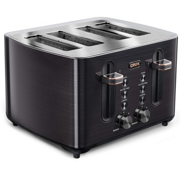 4-Slice Crux Toaster With Extra Wide Slots & 6 Setting