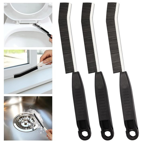 3-Pack Hard Bristle Grout Cleaner Brush