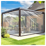 7ft x 10ft Heavy Duty Waterproof Clear Plastic Tarp With Grommets