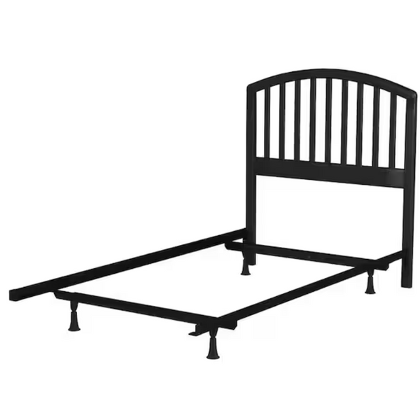 Hillsdale Furniture Carolina Black Twin-Size Headboard With Rails