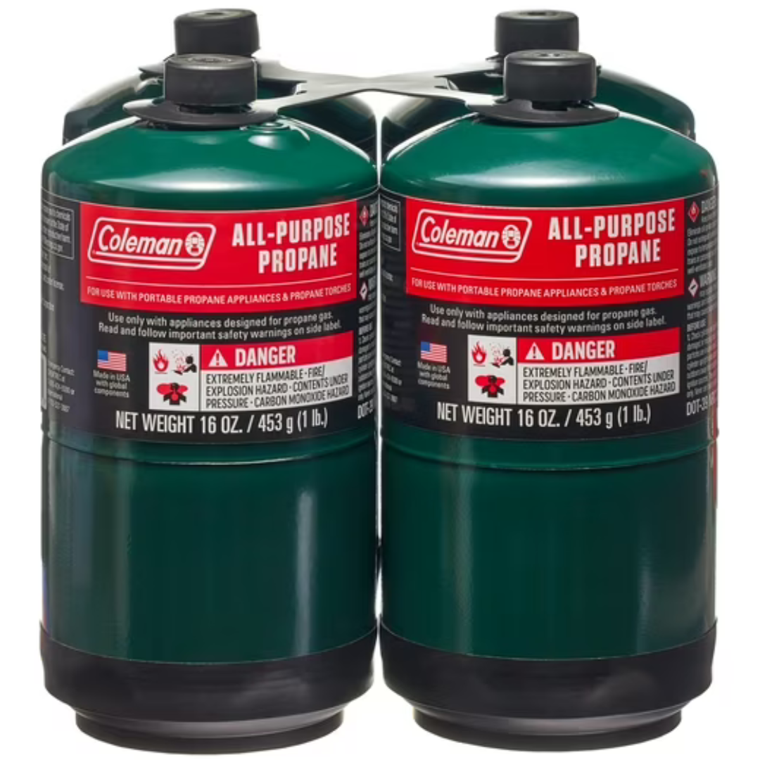 4-Pack Coleman Propane 16 Oz. Camping Stove Replacement Fuel