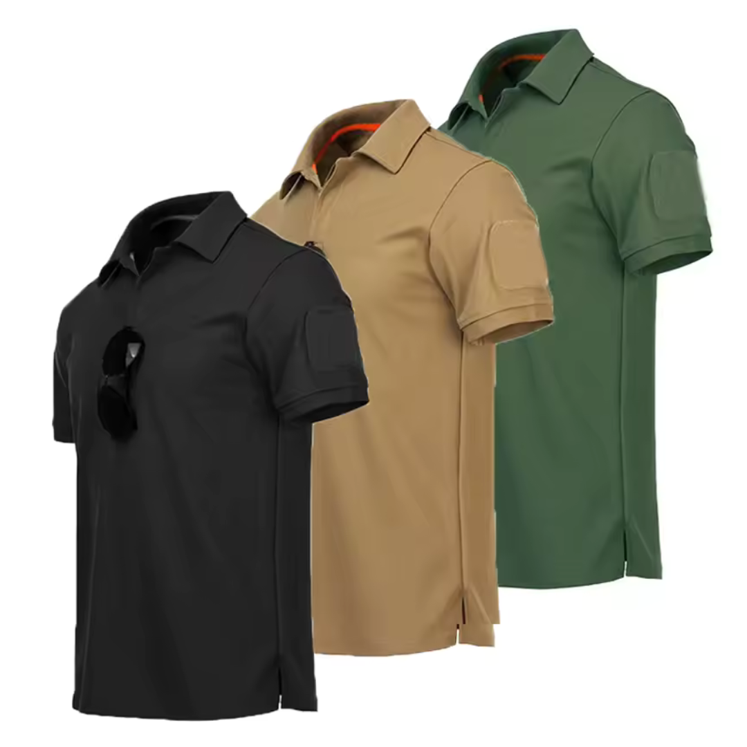 Men's Quick Dry Embroidered Polo Shirts (Various Colors)