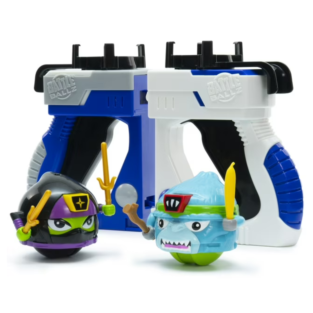 2-Pack Battle Ballz Bruiser & Ninjika Toy Warriors With Joysticks