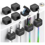 10-Pack Aimiduo Magnetic Cable Clips Cord Organizer Holder (2 Colors)