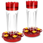 2-Pack 15 oz Plastic Hummingbird Red Feeders