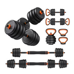 Upgo 6-In-1 Adjustable Dumbbell Set With Connector Bar