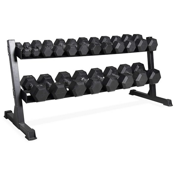 550-Lbs CAP Barbell Dumbbell Set With 2-Tier Rack