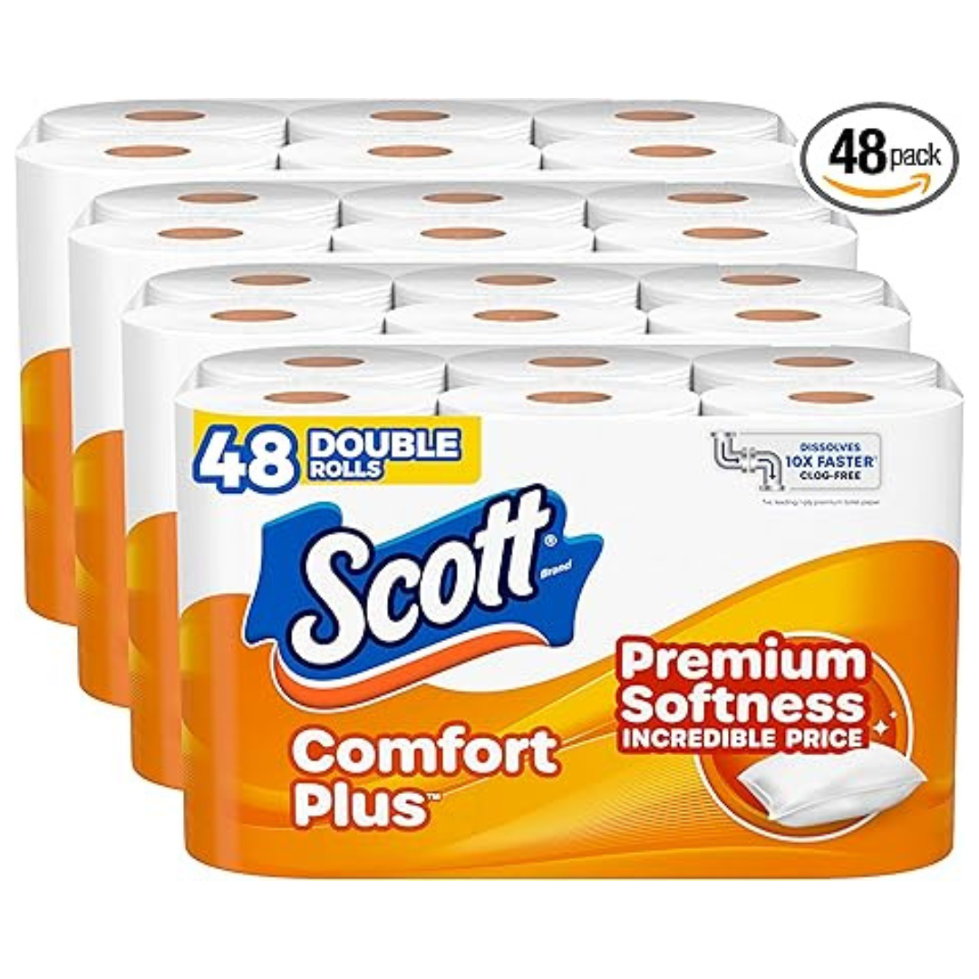 48-Pack 231-Sheets Scott ComfortPlus Toilet Paper Double Rolls