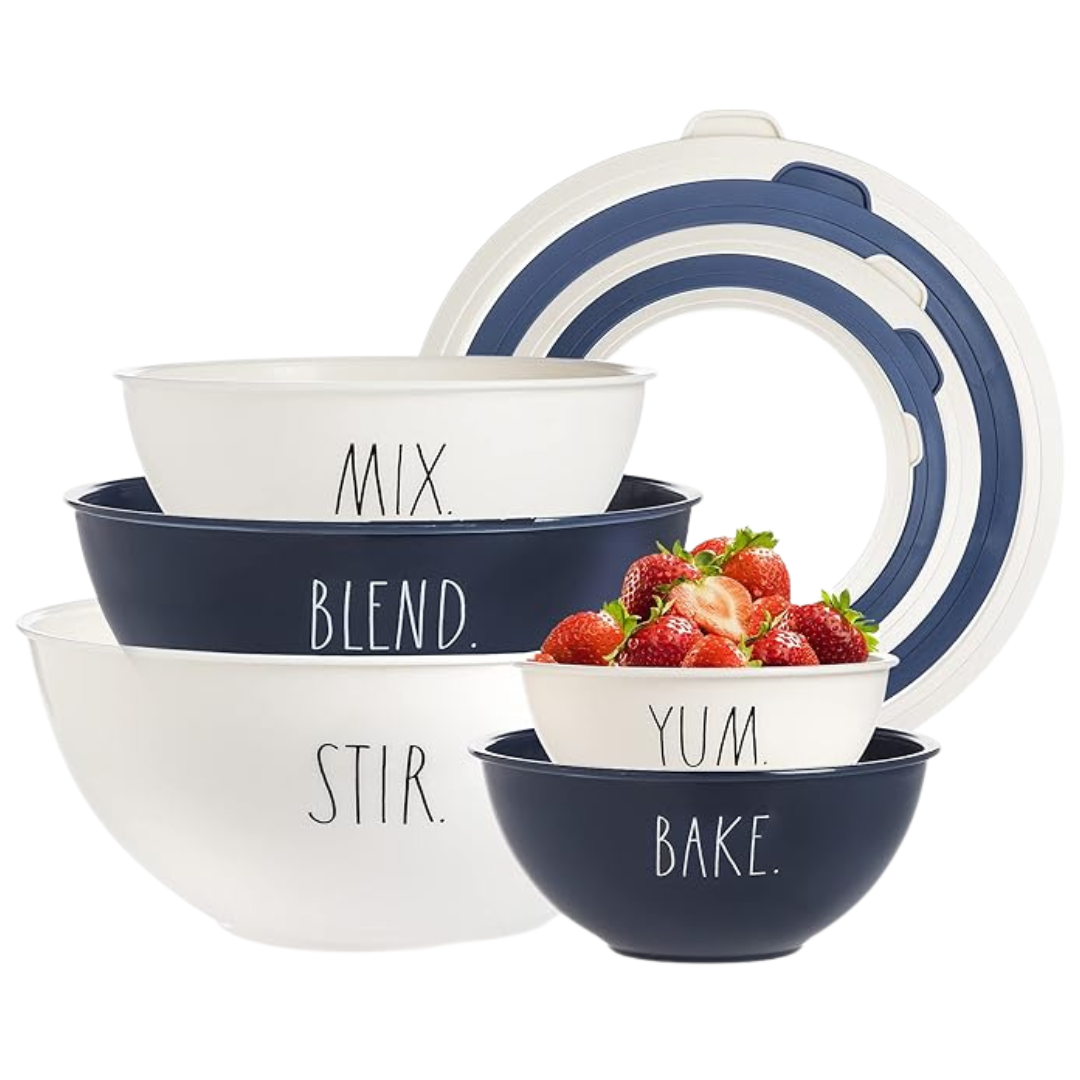 10-Piece Rae Dunn Mixing Bowls With Lids (2 Colors)