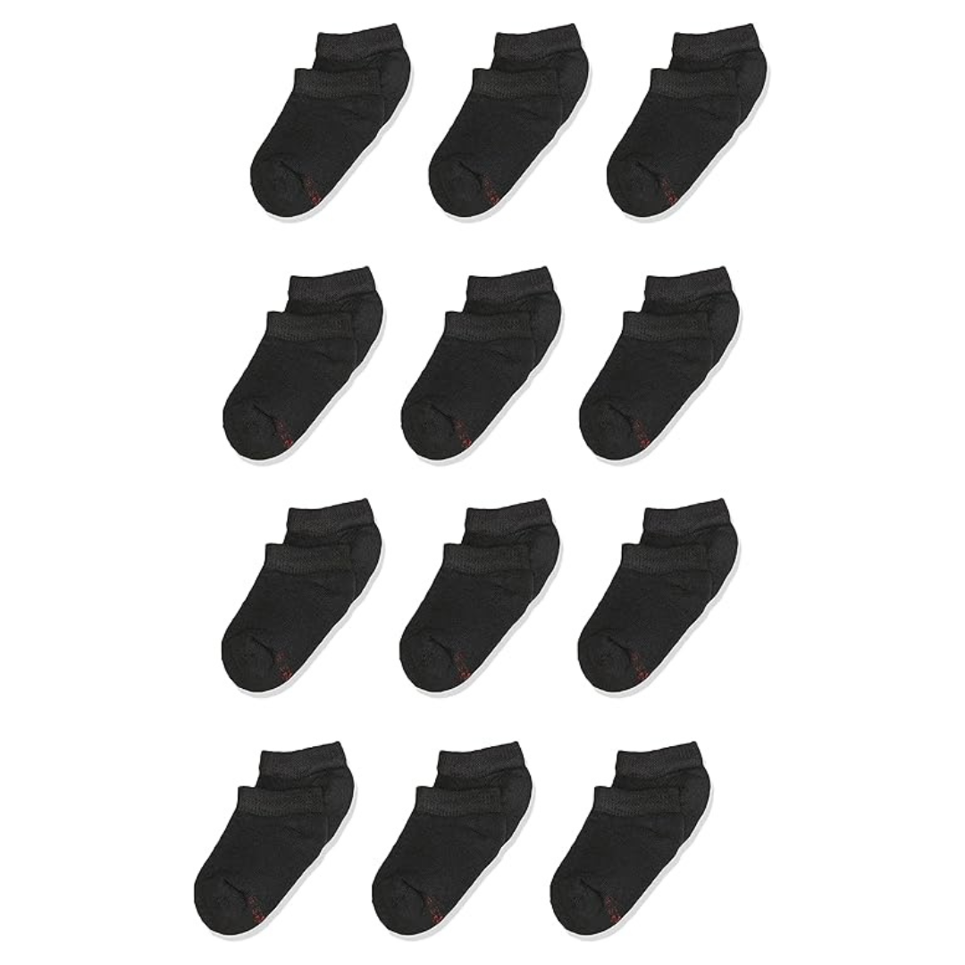 12 Pairs Of Hanes Double Tough No Show Socks