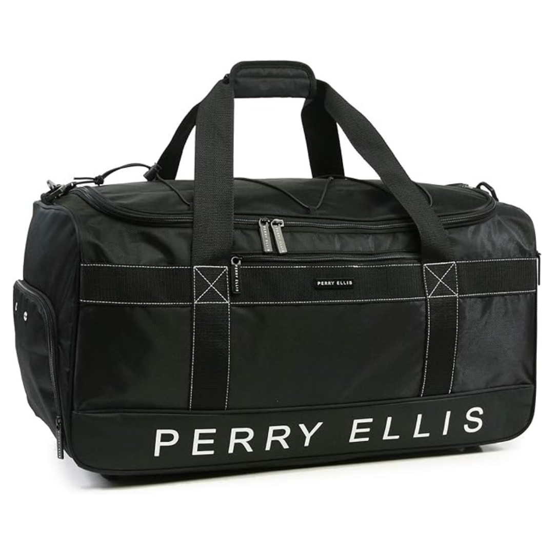 Perry Ellis Medium 22" Weekender Duffel Bag With Shoe Pocket