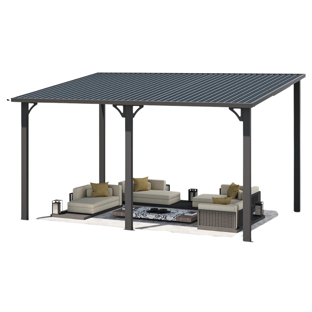 10ft x 14ft All Weatherproof Heavy Duty Outdoor Hardtop Gazebo