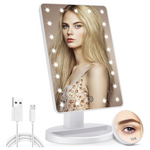 Lighted Makeup Vanity Mirror With 10x Magnifying Mirror