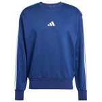 Adidas Men's Essentials Fleece 3-Stripes Sweatshirt (Dark Blue)