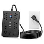 JouleLoom 6ft Surge Protector Power Strip With USB-C