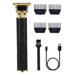 Professional Electric Cordless T Blade Hair Clippers W/ Guide Combs