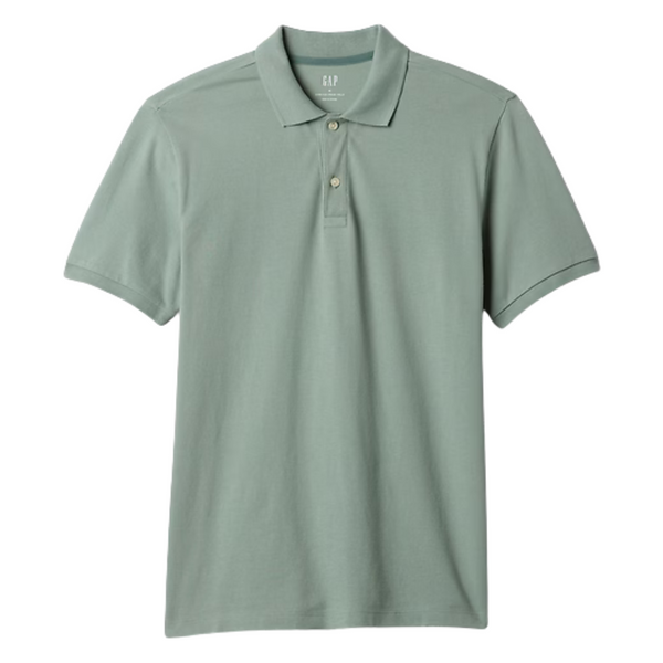 Gap Factory Men's Stretch Pique Polo Shirt (Gasoline Green)