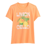 Gap Factory Women's Favorite Graphic T-Shirt (Orange Kiss Neon)