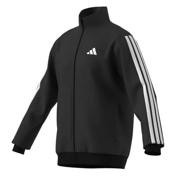 Adidas Men's Size 3-Stripes Tricot Track Top (Black)