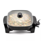 Elite Cuisine 12" Extra Depth 3" Electric Skillet With Glass Lid