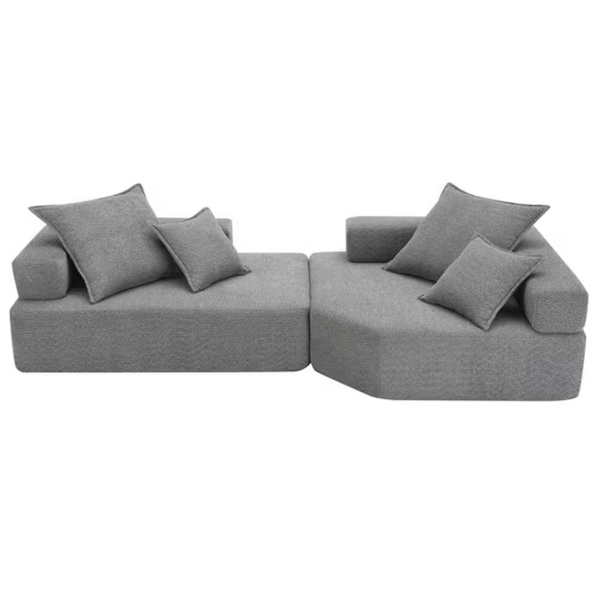 2-Pieces Polibi 103.5" Square Arm Fabric Rectangle Sofa