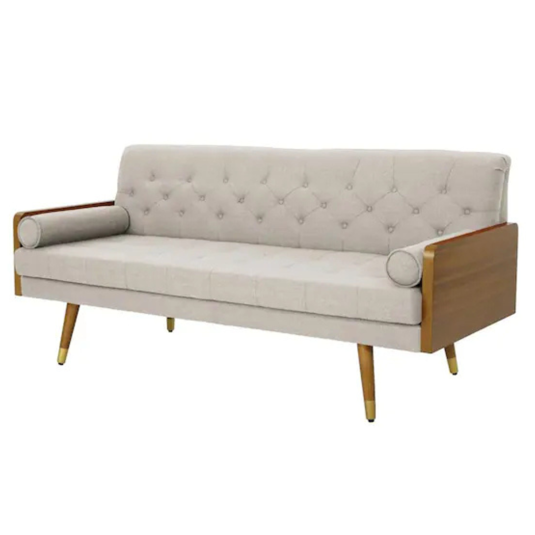 Noble House 72" Square Arm 3-Seater Sofa